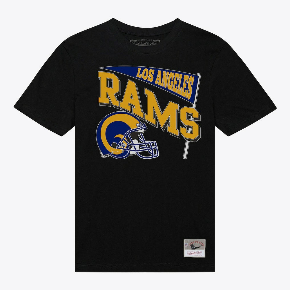 Los Angeles Rams Women's Team Dynamic Boyfriend T-Shirt - Black - Mitchell & Ness