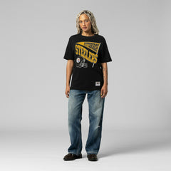 Pittsburgh Steelers Women's Team Dynamic Boyfriend T-Shirt - Black - Mitchell & Ness