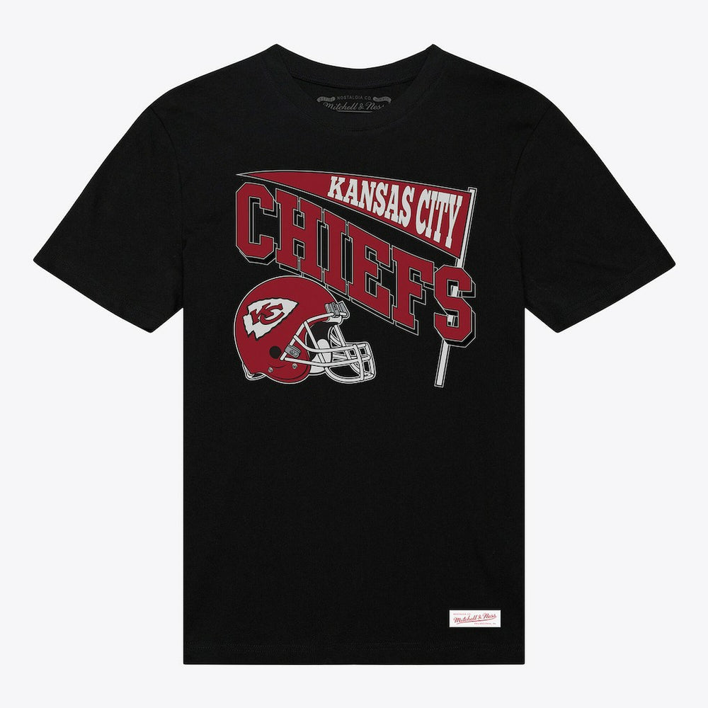 Kansas City Chiefs Women's Team Dynamic Boyfriend T-Shirt - Black - Mitchell & Ness