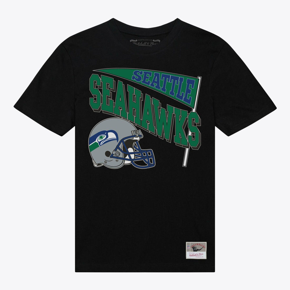 Seattle Seahawks Women's Team Dynamic Boyfriend T-Shirt - Black - Mitchell & Ness