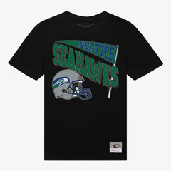 Seattle Seahawks Women's Team Dynamic Boyfriend T-Shirt - Black - Mitchell & Ness