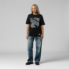 Las Vegas Raiders Women's Team Dynamic Boyfriend T-Shirt - Black - Mitchell & Ness