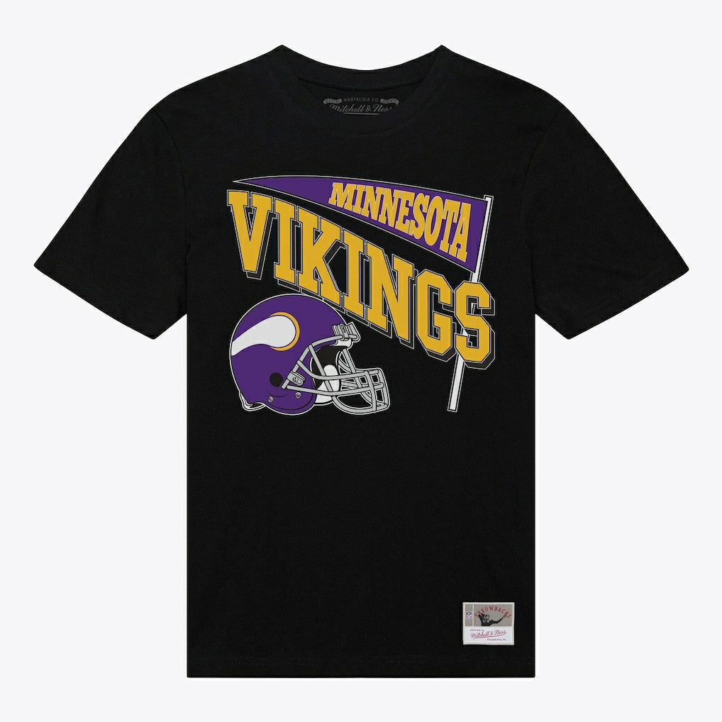Minnesota Vikings Women's Team Dynamic Boyfriend T-Shirt - Black - Mitchell & Ness