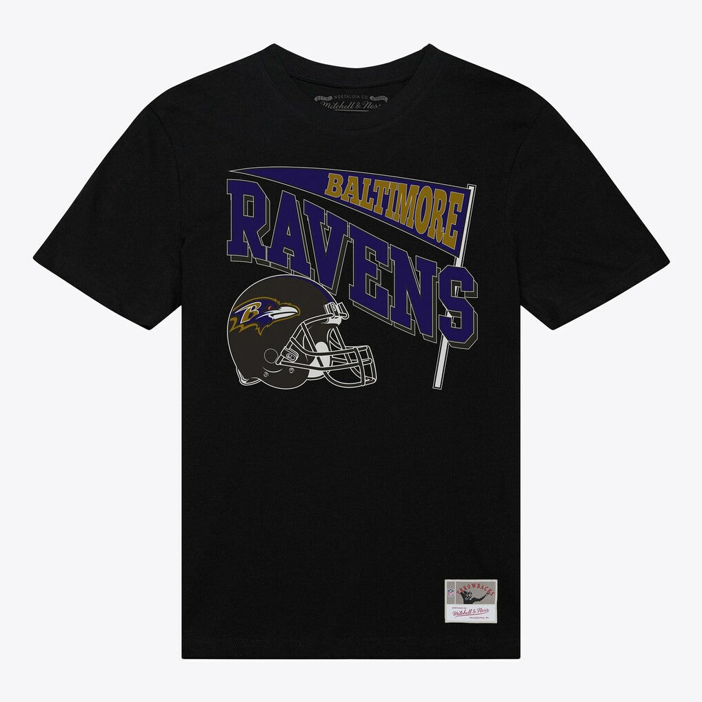 Baltimore Ravens Women's Team Dynamic Boyfriend T-Shirt - Black - Mitchell & Ness