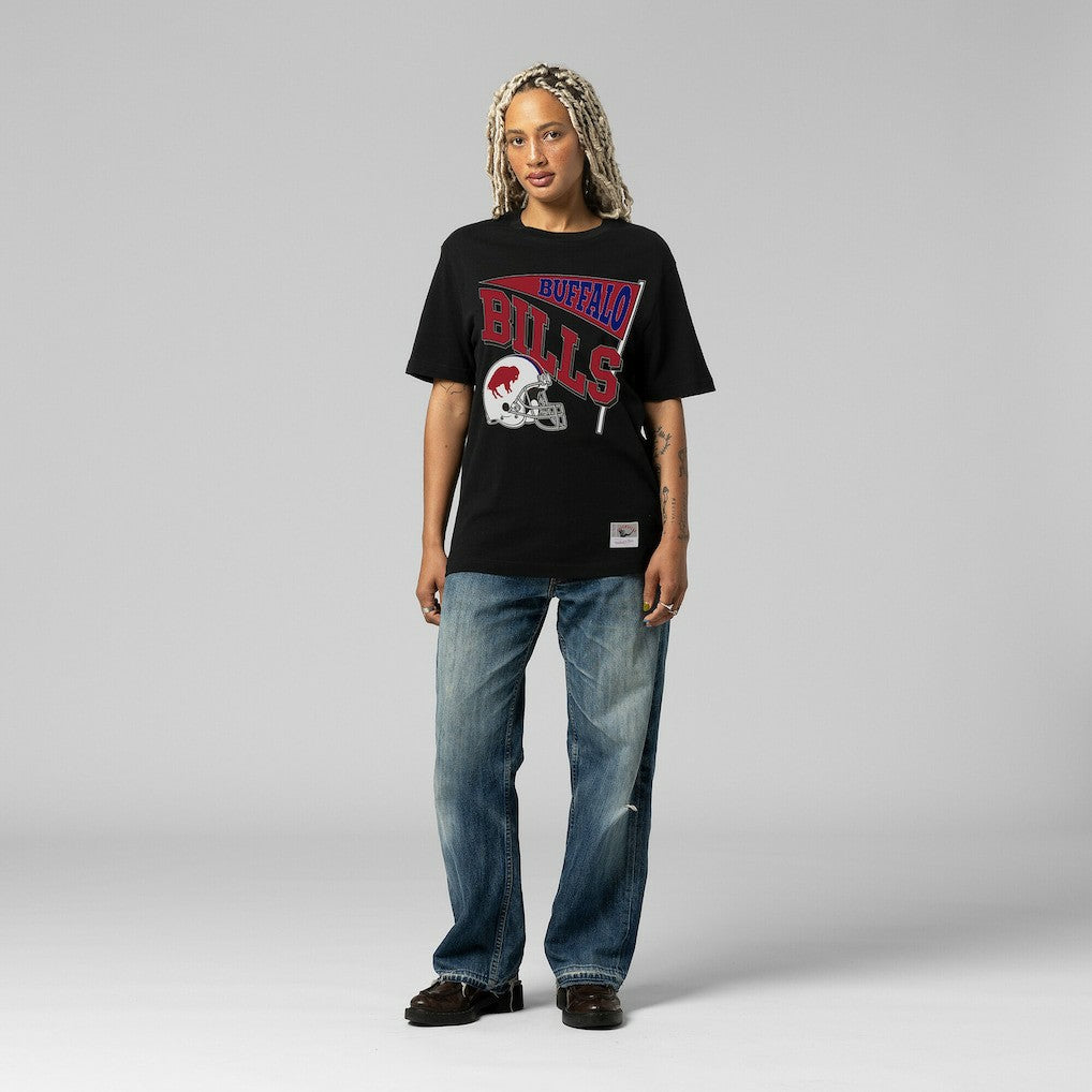 Buffalo Bills Women's Team Dynamic Boyfriend T-Shirt - Black - Mitchell & Ness