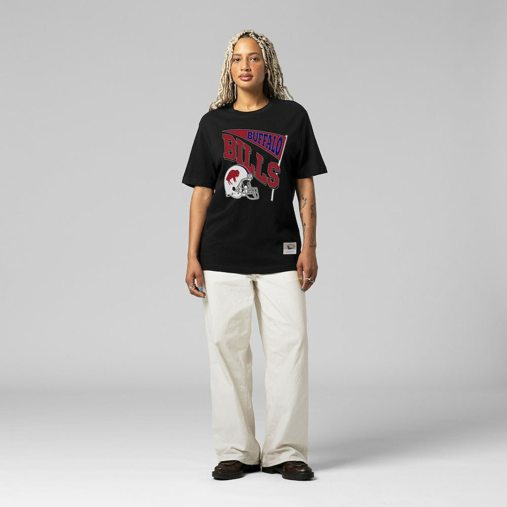 Buffalo Bills Women's Team Dynamic Boyfriend T-Shirt - Black - Mitchell & Ness