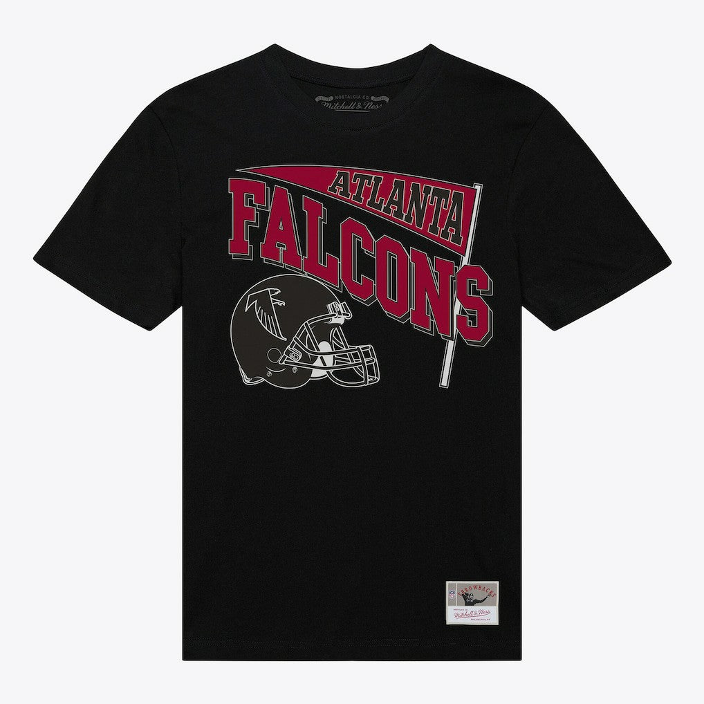 Atlanta Falcons Women's Team Dynamic Boyfriend T-Shirt - Black - Mitchell & Ness