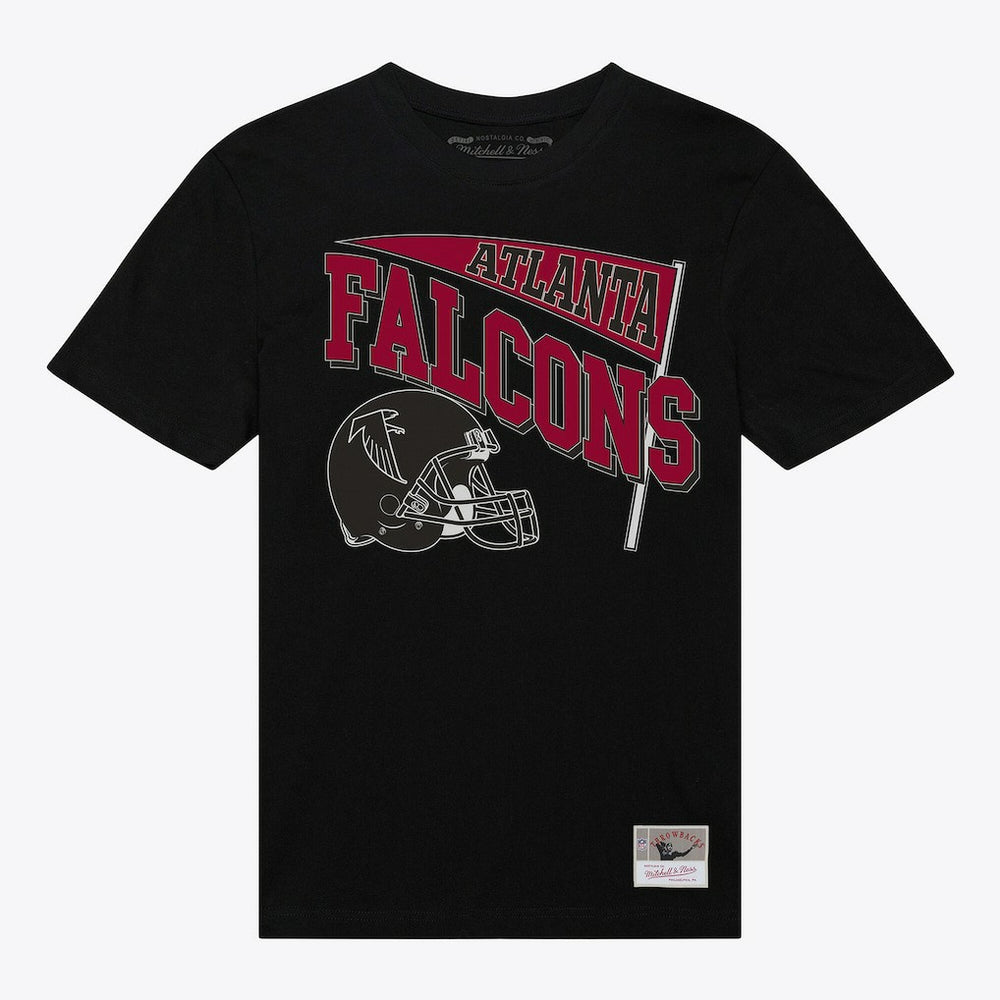 Atlanta Falcons Women's Team Dynamic Boyfriend T-Shirt - Black - Mitchell & Ness