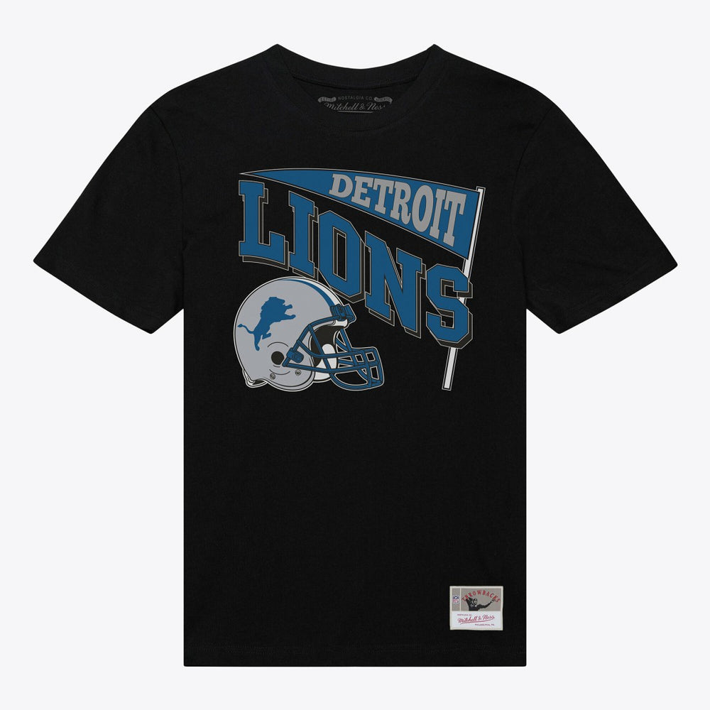 Detroit Lions Women's Team Dynamic Boyfriend T-Shirt - Black - Mitchell & Ness
