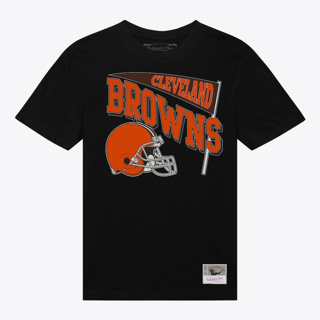 Cleveland Browns Women's Team Dynamic Boyfriend T-Shirt - Black - Mitchell & Ness