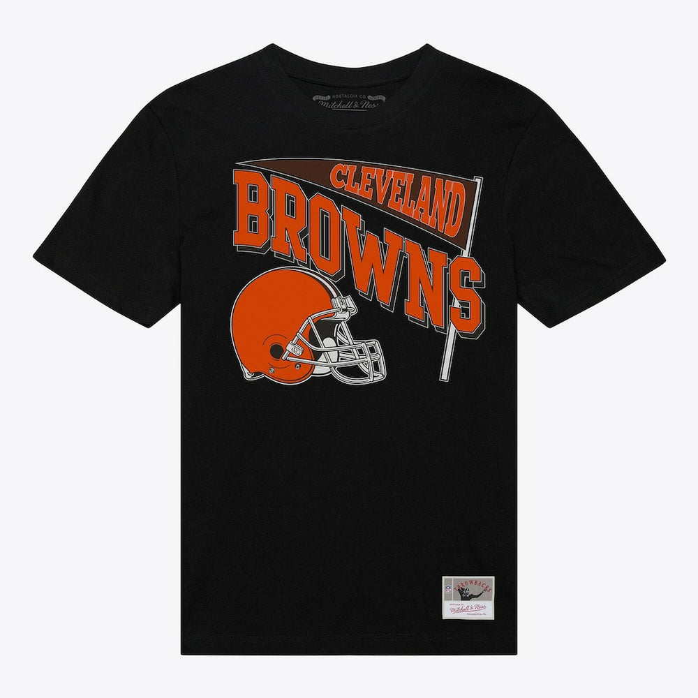 Cleveland Browns Women's Team Dynamic Boyfriend T-Shirt - Black - Mitchell & Ness