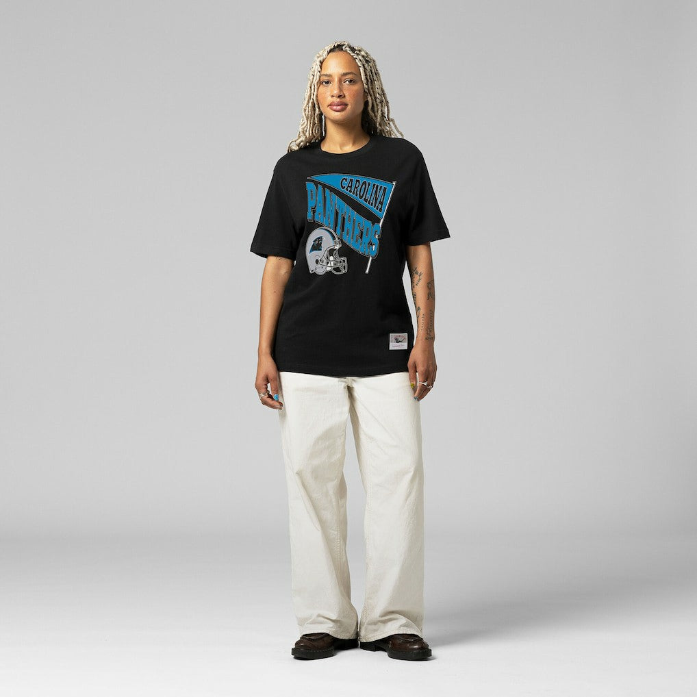 Carolina Panthers Women's Team Dynamic Boyfriend T-Shirt - Black - Mitchell & Ness