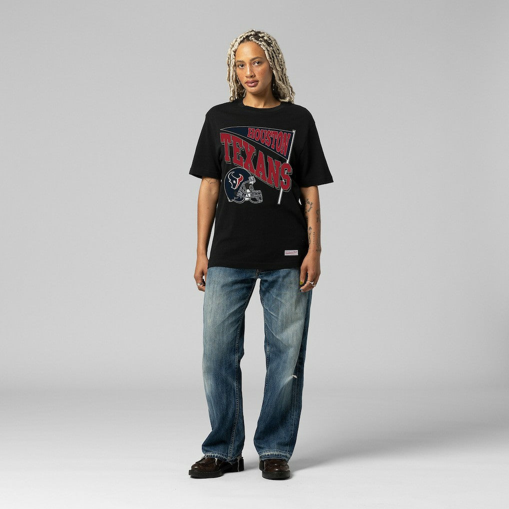 Houston Texans Women's Team Dynamic Boyfriend T-Shirt - Black - Mitchell & Ness