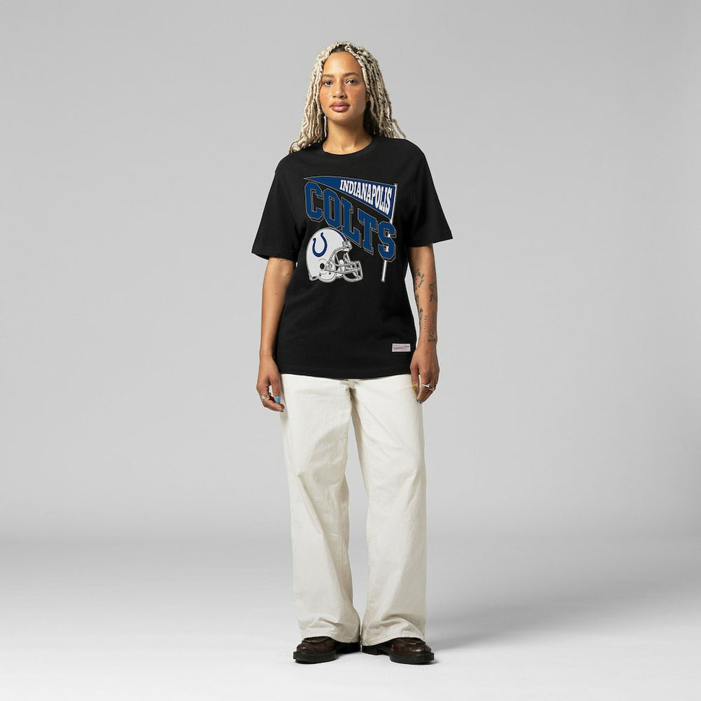 Indianapolis Colts Women's Team Dynamic Boyfriend T-Shirt - Black - Mitchell & Ness