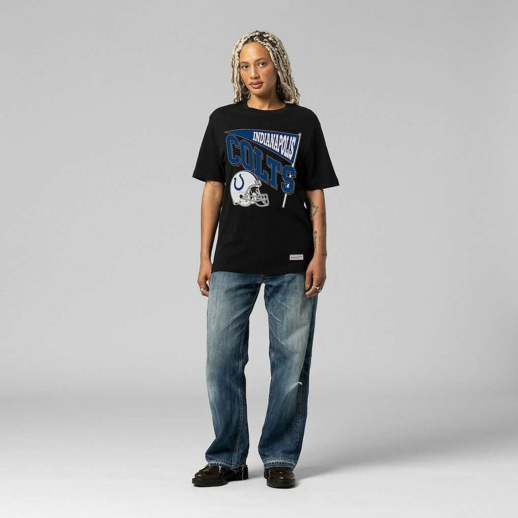 Indianapolis Colts Women's Team Dynamic Boyfriend T-Shirt - Black - Mitchell & Ness