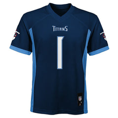 Cameron Ward Tennessee Titans Youth Replica Player Jersey - Navy - NFL