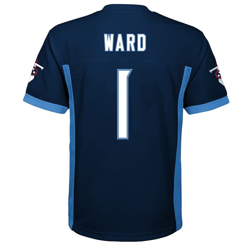 Cameron Ward Tennessee Titans Youth Replica Player Jersey - Navy - NFL