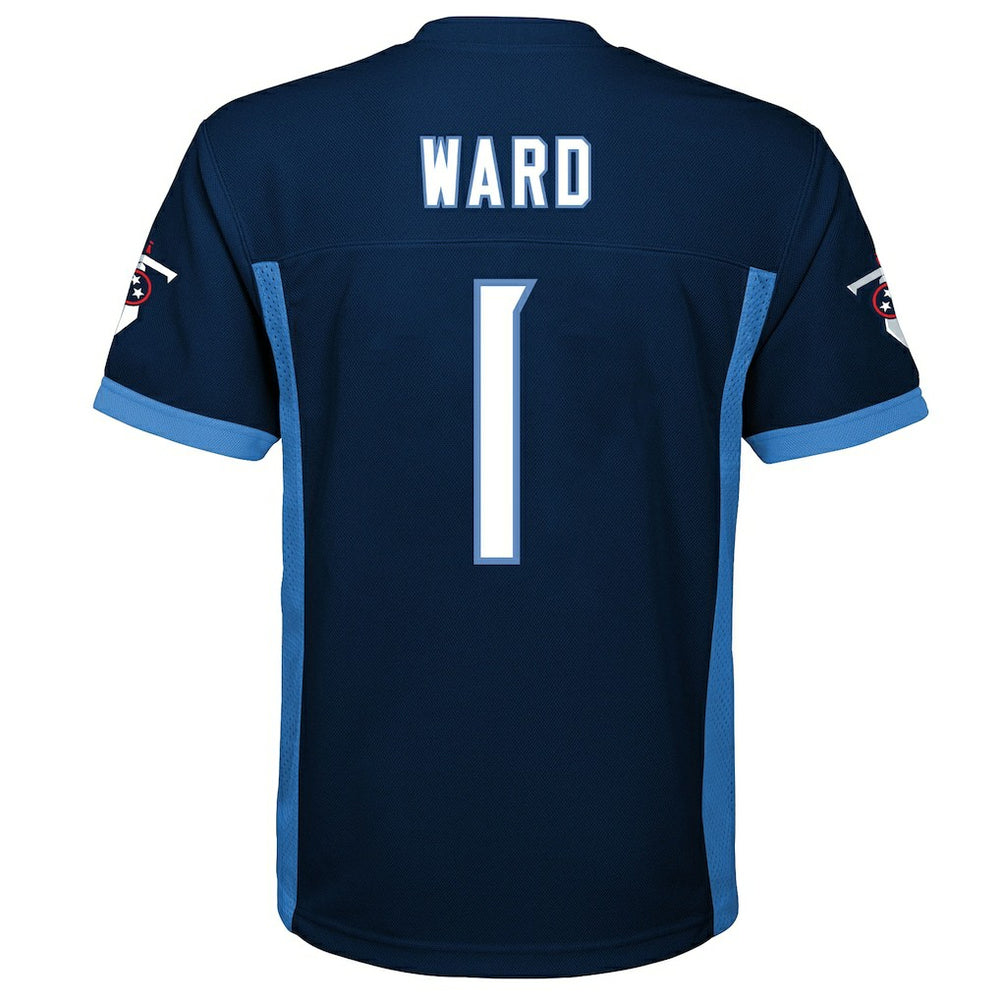 Cameron Ward Tennessee Titans Youth Replica Player Jersey - Navy - NFL