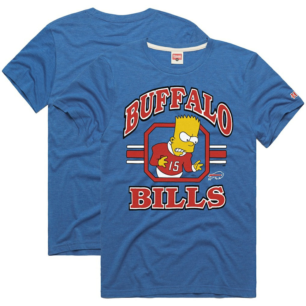 Buffalo Bills Homage x The Simpsons Unisex Tri-Blend T-Shirt - Royal - NFL