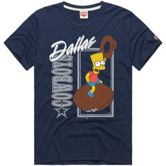 Dallas Cowboys Homage x The Simpsons Unisex Tri-Blend T-Shirt - Navy - NFL