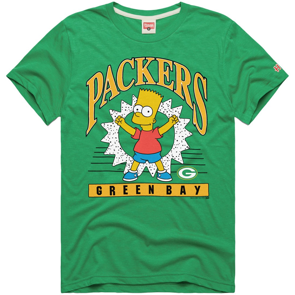 Green Bay Packers Homage x The Simpsons Unisex Tri-Blend T-Shirt - Green - NFL