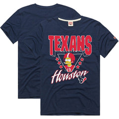 Houston Texans Homage x The Simpsons Unisex Tri-Blend T-Shirt - Navy - NFL