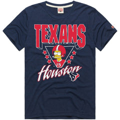 Houston Texans Homage x The Simpsons Unisex Tri-Blend T-Shirt - Navy - NFL