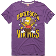 Minnesota Vikings Homage x The Simpsons Unisex Tri-Blend T-Shirt - Purple - NFL