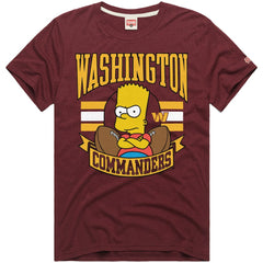 Washington Commanders Homage x The Simpsons Unisex Tri-Blend T-Shirt - Burgundy - NFL
