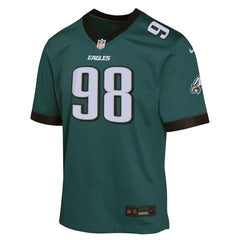 Jalen Carter Philadelphia Eagles Youth Game Player Jersey - Midnight Green - Nike