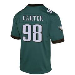 Jalen Carter Philadelphia Eagles Youth Game Player Jersey - Midnight Green - Nike