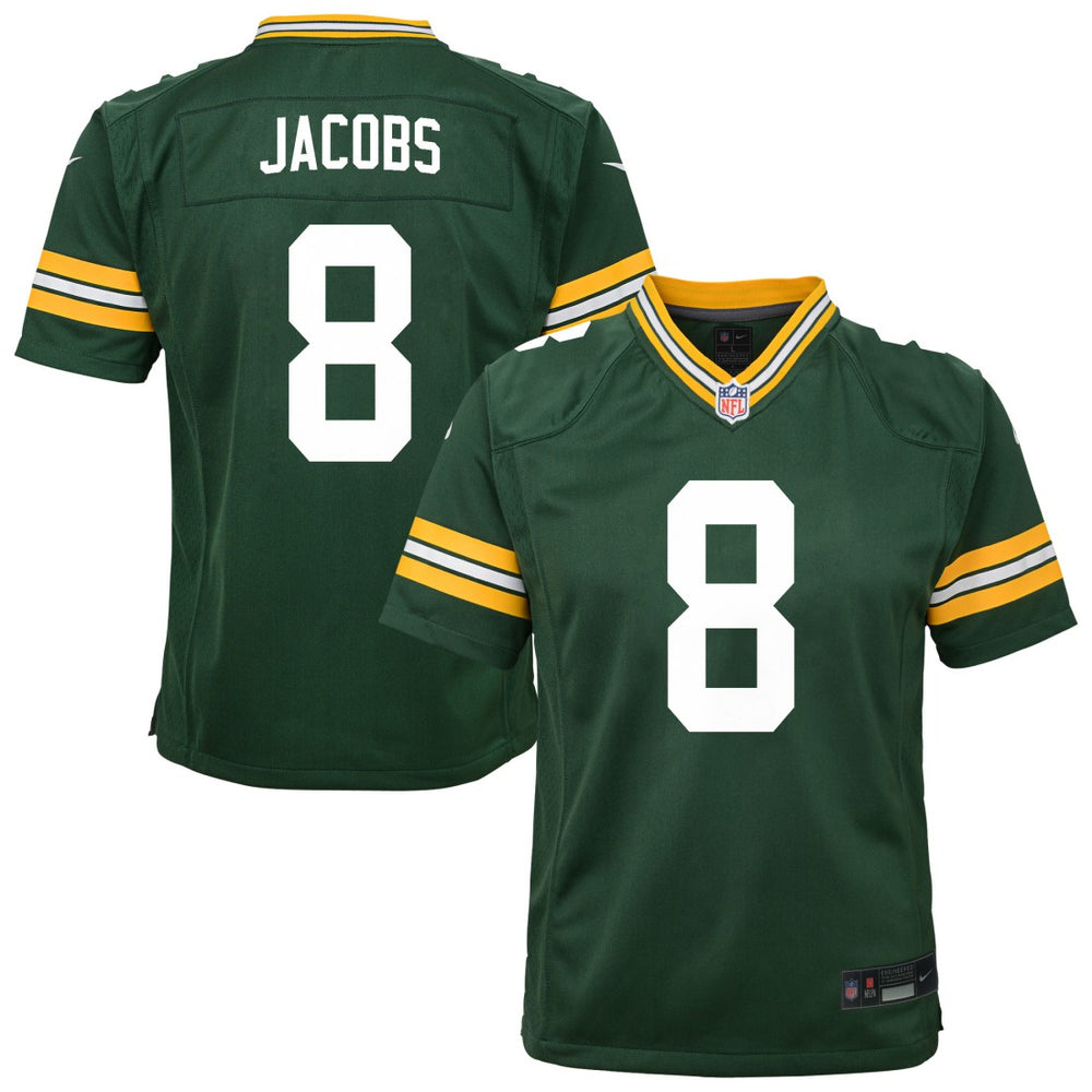 Josh Jacobs Green Bay Packers Youth Team Game Jersey - Green - Nike