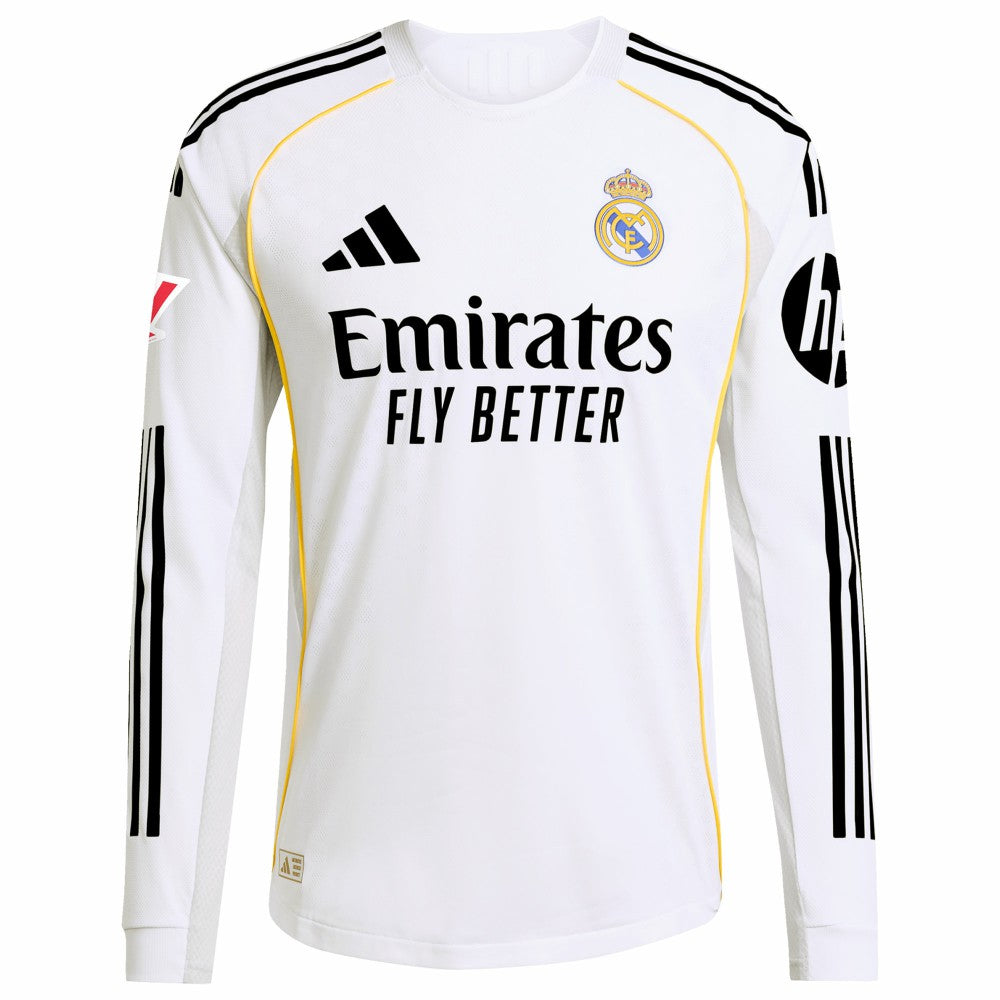 Adidas - Kylian Mbappé Real Madrid 2025/26 Home Long Sleeve Player Jersey - White