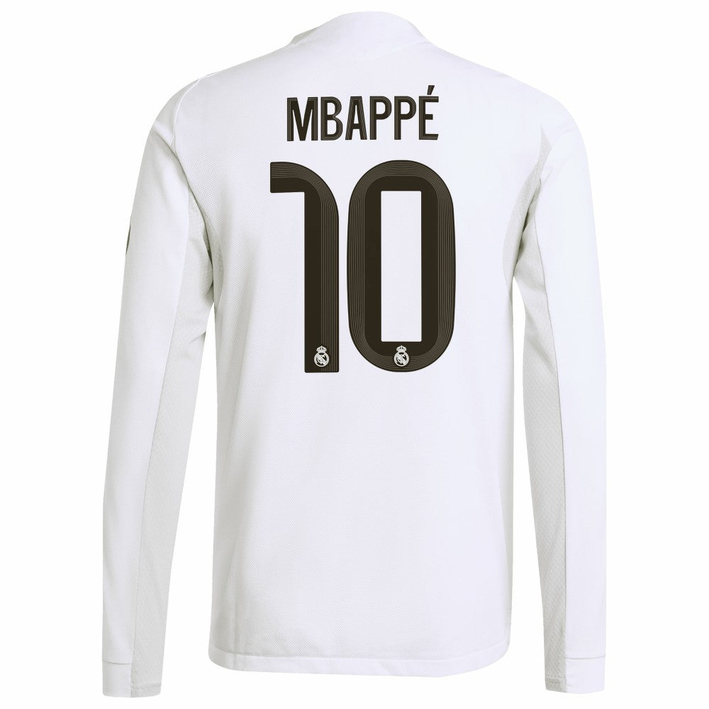 Adidas - Kylian Mbappé Real Madrid 2025/26 Home Long Sleeve Player Jersey - White