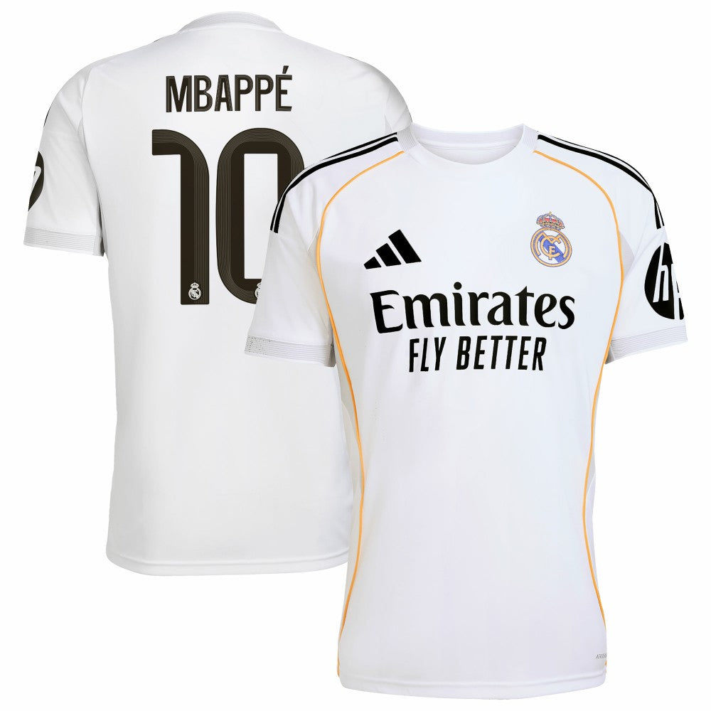 Adidas - Kylian Mbappé Real Madrid 2025/26 Home Replica Player Jersey - White