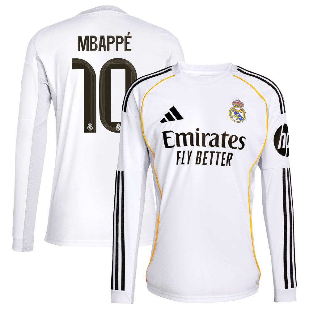 Adidas - Kylian Mbappé Real Madrid 2025/26 Home Replica Player Jersey - White