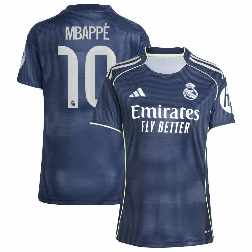 Adidas - Kylian Mbappé Real Madrid Women's 2025/26 Away Replica Player Jersey - Blue