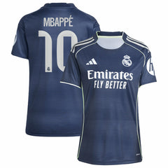Adidas - Kylian Mbappé Real Madrid Women's 2025/26 Away Replica Player Jersey - Blue