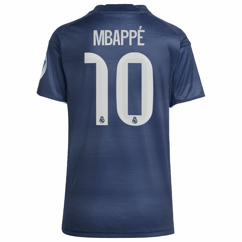 Adidas - Kylian Mbappé Real Madrid Women's 2025/26 Away Replica Player Jersey - Blue