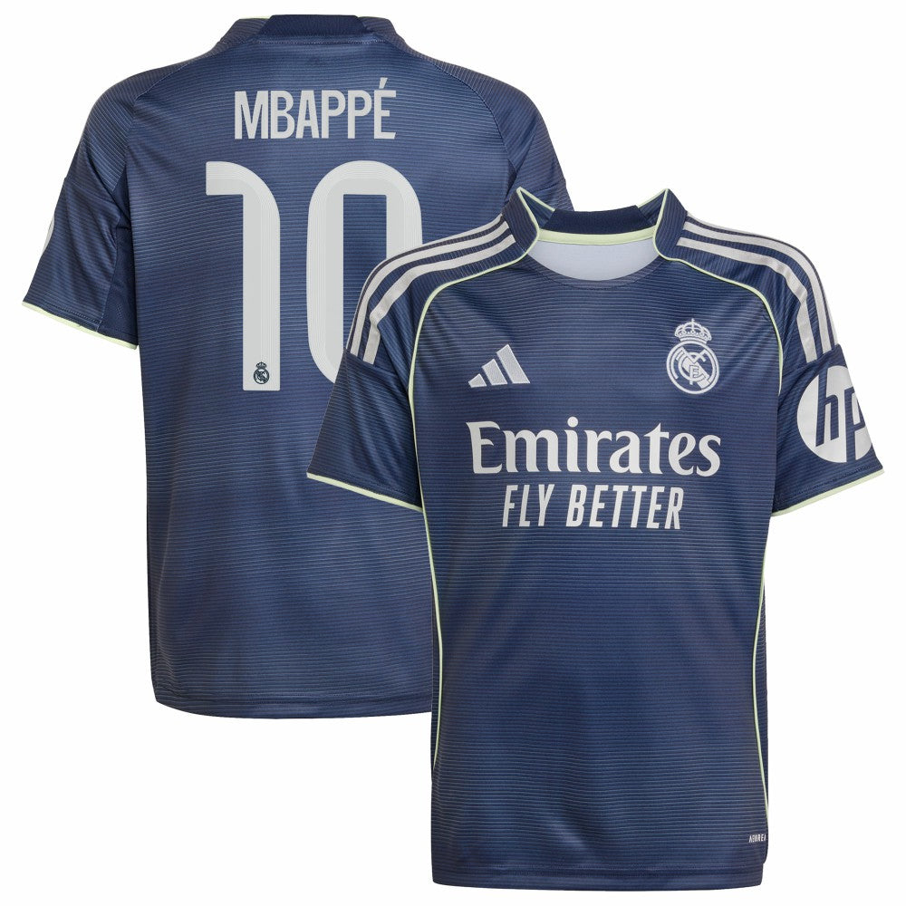 Adidas - Kylian Mbappé Real Madrid Youth 2025/26 Away Replica Player Jersey - Blue