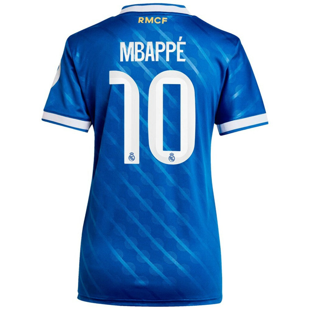 Adidas - Kylian Mbappé Real Madrid Women's 2025/26 Third Replica Player Jersey - Blue