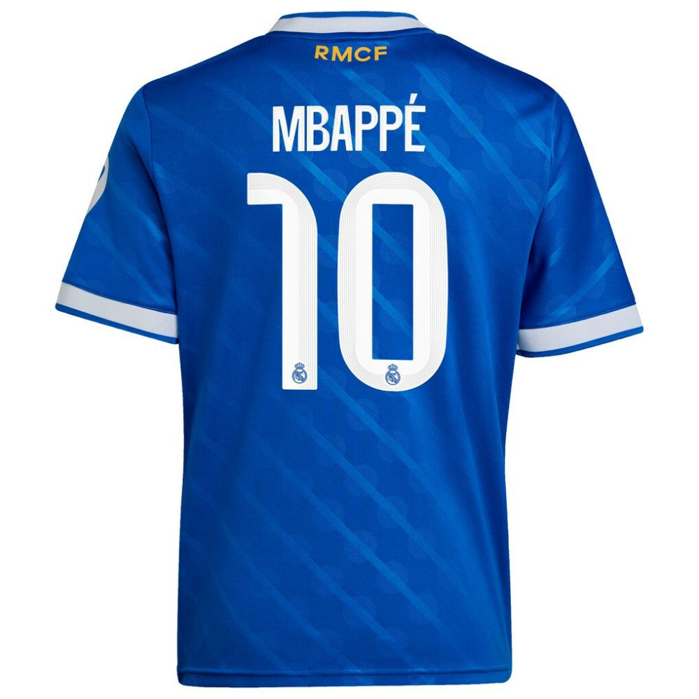 Adidas - Kylian Mbappé Real Madrid Youth 2025/26 Third Replica Player Jersey - Blue