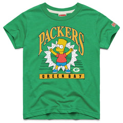 Green Bay Packers Homage x The Simpsons Youth Tri-Blend T-Shirt - Kelly Green - NFL