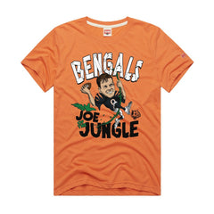 Joe Burrow Cincinnati Bengals Homage Unisex Caricature Player Graphic Tri-Blend T-Shirt - Orange - NFL