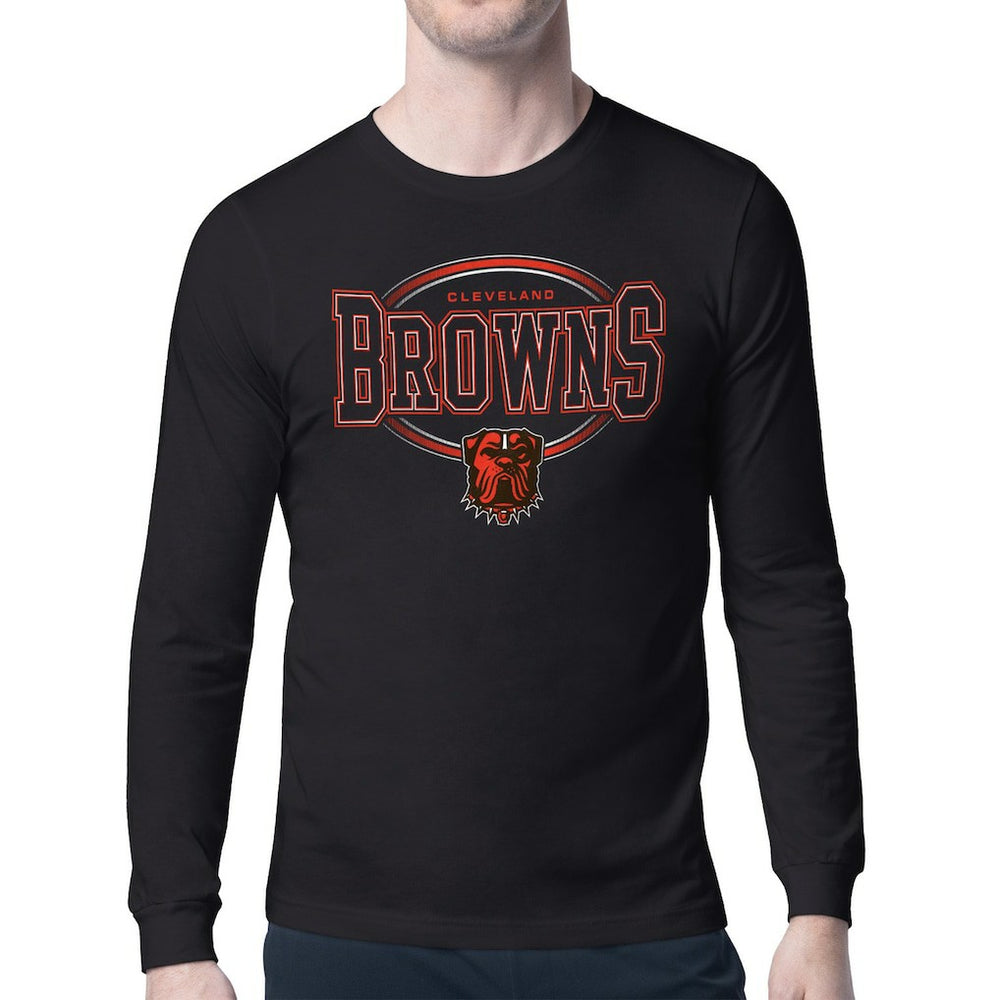 Cleveland Browns Starter Team Track Graphic Long Sleeve T-Shirt - Black - NFL