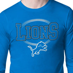 Detroit Lions Starter Team Track Graphic Long Sleeve T-Shirt - Blue - NFL