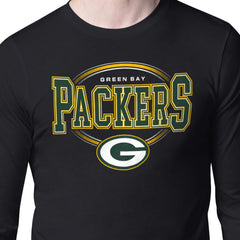 Green Bay Packers Starter Team Track Graphic Long Sleeve T-Shirt - Black - NFL