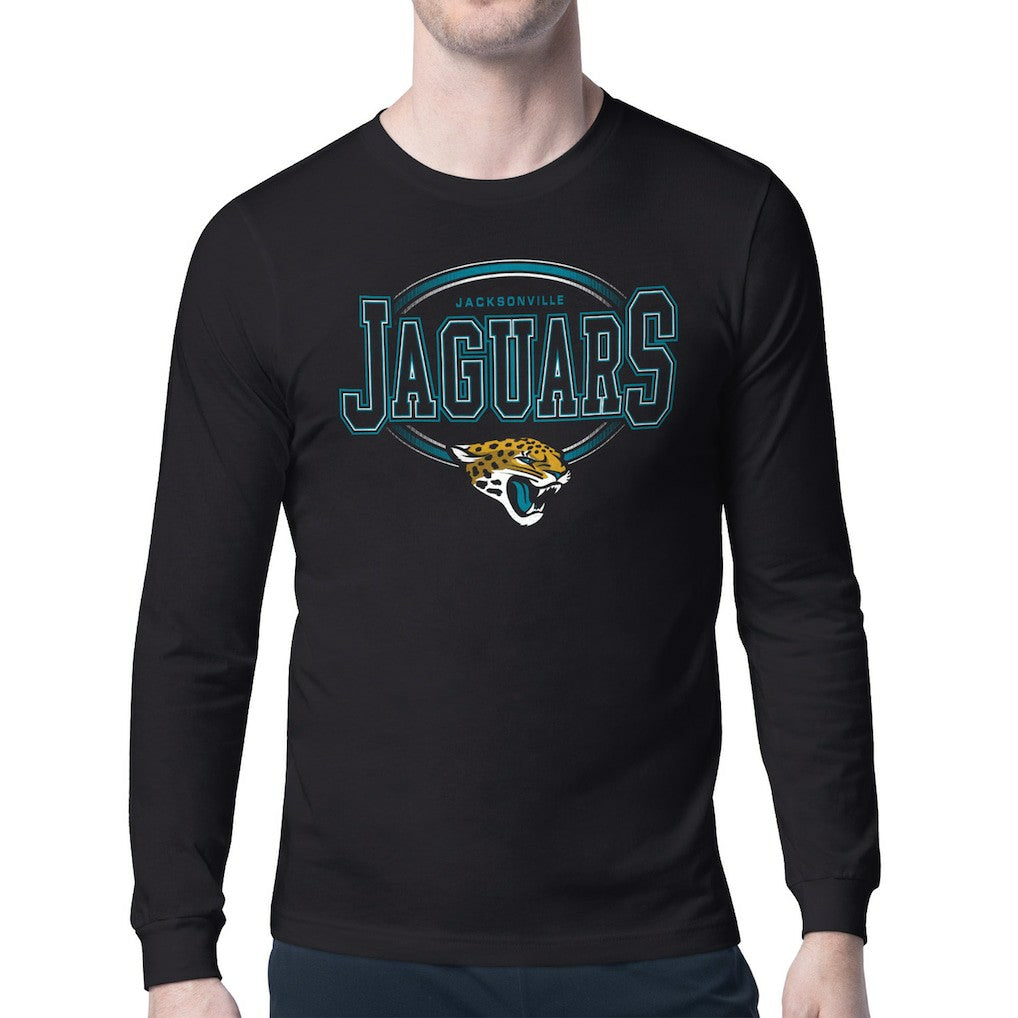 Jacksonville Jaguars Starter Team Track Graphic Long Sleeve T-Shirt - Black - NFL
