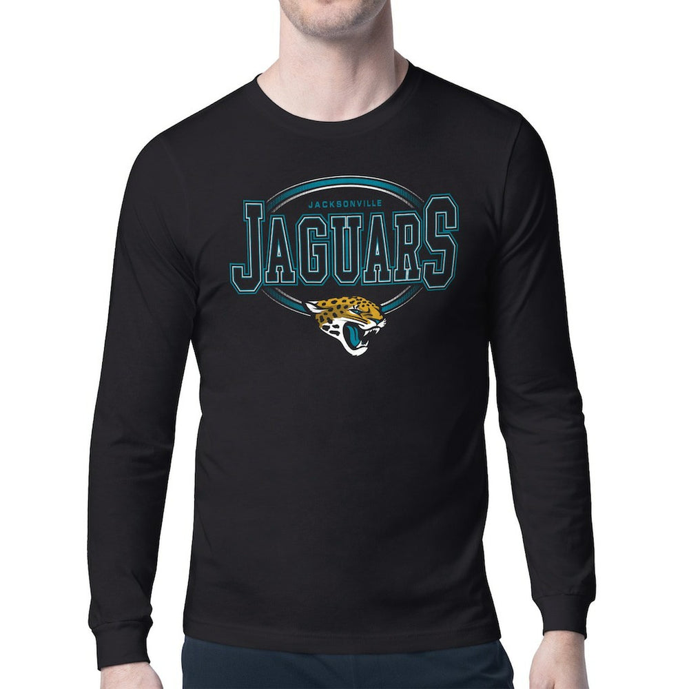Jacksonville Jaguars Starter Team Track Graphic Long Sleeve T-Shirt - Black - NFL