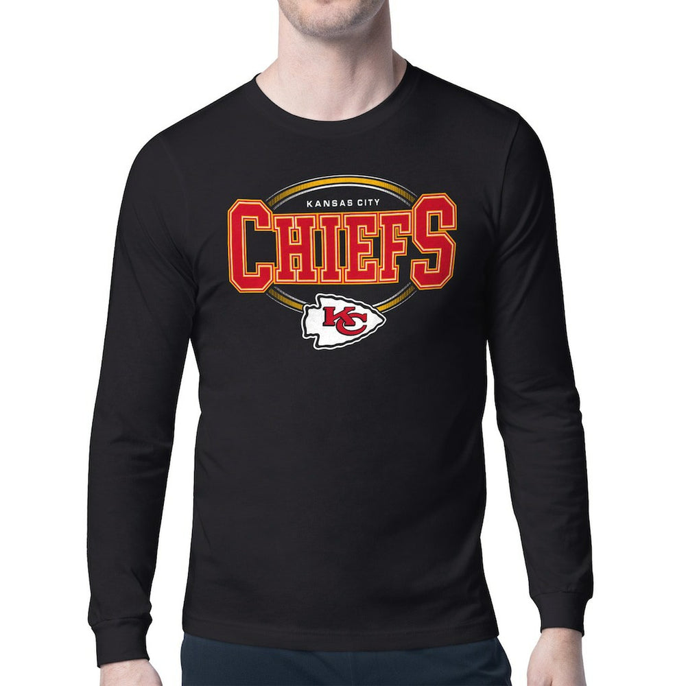 Kansas City Chiefs Starter Team Track Graphic Long Sleeve T-Shirt - Black - NFL